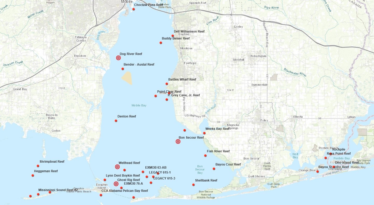 Inshore Reef Zones | Outdoor Alabama